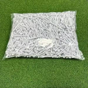 Ready to Ship 1000 Pack Professional White Wooden Golf Tees 3 1 4 Inch 83mm Durable Wood Material