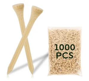 Ready to Ship 1000pack Durable 2-3/4 70mm Biodegradable Natural Color Bamboo Golf Tees