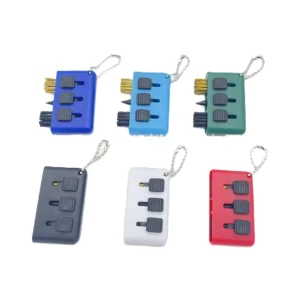 Ready to Ship Portable Small 3-in-1 Pocket Golf Club Brush Cleaner Tool Essential Golf Accessories