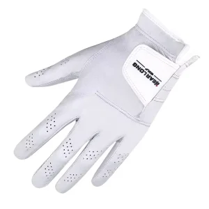 Real Leather Sheepskin Golf Gloves Vintage Casual Plain Striped Jacquard Fingerless Comfort Flexible Outdoor Sports Accessories