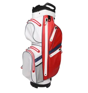 Red Lightweight PU Leather Tour Golf Cart Bag for Women