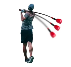 Red Silicon Rubber Head Golf Swing Trainer Golf Swing Practice Aid Golf Swing Training Device for Indoor and Outdoor