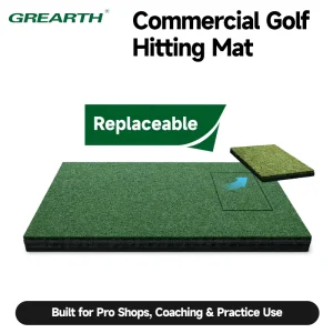 Retail Commercial Use Factory Custom PA6 Turf Replaceable Insert Golf Hitting Mat