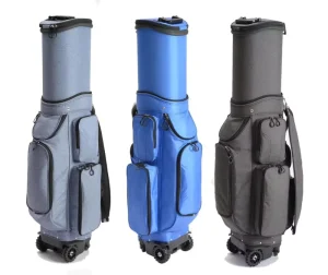 Retractable Durable Nylon Golf Bag with Wheels & Helix Design for Carrying Golf Clubs