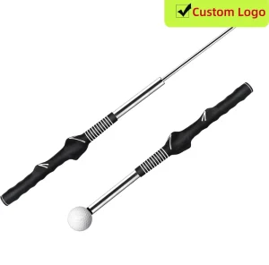 Retractable Golf Swing Trainer Rhythm Click Sound Warm up Trainer for Strength & Tempo Training Golf Training Aid