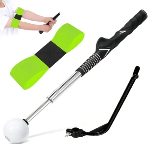 Retractable Golf Swing Trainer with Correction Belt Sound Swing Practice Stick Indoor Golf Training Aid OEM ODM