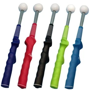 Retractable Rubber Golf Swing Training Aid Non-Slip Grip for Beginner-Friendly Golf Club Warm-Up Hitting Adjustable Length