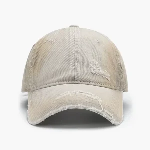 Retro Denim 6 Panel Baseball Cap Streetwear Dad Hat Blank Vintage Washed Distressed Baseball Cap for Women Men