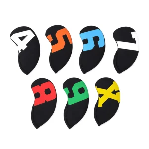 Retro Disco Pop Golf Iron Covers with Classic Colors
