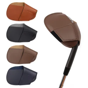Reusable PU Leather Golf Club Head Cover with Velcro Closure