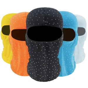 Rhinestone Balaclava Full Face Mask Sparkly Bling Diamond Ski Mask Breathable Hooded Head Cover for Festival Outdoor Sports