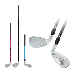 Right Handed Children Adult Telescopic Aluminium Golf Irons Chipping Club Portable Length Sand Wedge Practice Club