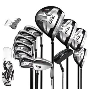 Right Handed Titanium Alloy Golf Clubs Full Set for Men Beginners with Included Golf Bag