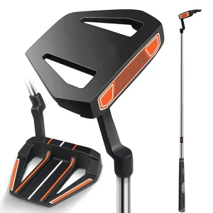 Right Handed Zinc Alloy Golf Putter with Headcover Swing Trainer Golf Aid for Training
