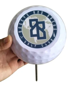 Round Durable Plastic Golf Tee Marker and Starter with Steel Pin Model FTM-01P for Golf Courses