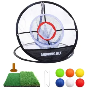 Round Pop up Golf Chipping Net Indoor Outdoor Practice Chipping Golf Training Net Golf Training Aids for Beginner