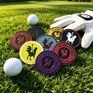 Rule Conforming Level Custom Metal Soft Enamel Pink Flower Shape Blank Golf Ball Marker for Laser Golf Ball