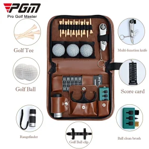 SOB0331 Custom Logo Mini PU Leather Golf Accessory Bag