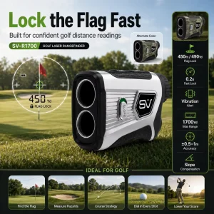 SV-R1700 1700Y 6.5X Golf Laser Rangefinder Slope IP54 Waterproof 0.5m Precision 24mm Objective Lens Multicoating