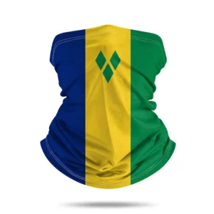 Saint Vincent and the Grenadines Flag Pattern Face Cover Custom High Quality Tube Neck Gaiter for Sport Cycling