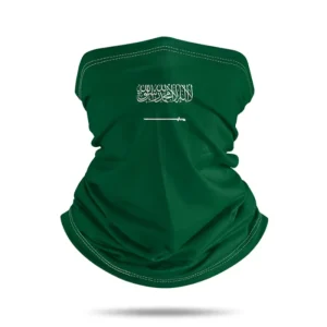 Saudi Arabia Flag Pattern Face Cover Custom High Quality Tube Neck Gaiter for Sport Cycling Fishing Daily Accessories