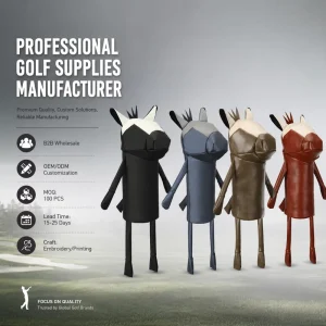 Scratch resistant and Waterproof PU Golf Driver Cover Custom Golf Head Covers Animal Golf Headcover