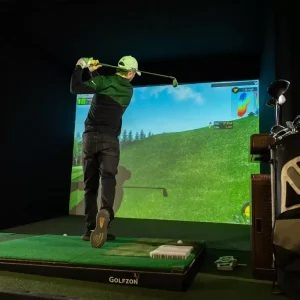 Screen Golf Simulator Projection Interaction Smart Golf Game 100+ Stadiums Dual Camera Sensor 1920×1080 Resolution 6 Indoor