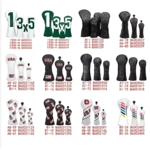 Self-Tightening Elastic Golf Headcover Set for Driver, 3, 5, 7, and X Wood Clubs