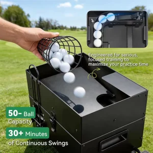 Semi Automatic Practice Driving Machine Golf Ball Dispenser Automatic Golf Ball Tee up Machine with Foot Pedal Operation Indoor
