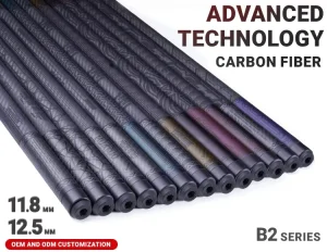 Series B2 OEM&ODM Professional Carbon Fiber Pool Cue for Club High Quality Carbon Fiber Durability