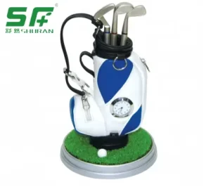 Shuran Golf Cart Souvenirs Unique Gifts Luxury High End Customizable Color Pen Holder Golfer Fans Coworker Mini Pu