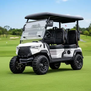 Sightseeing Electric 4 Seater 4WD Off-Road Club Car Golf Cart 48V Lithium Battery Gold Color Custom Design Adults 30-50Km/h