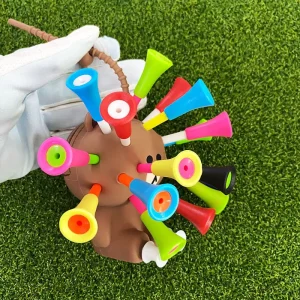 Silicone Golf Tee Holder 18 Holes Portable Golf Tees Storage Bag Durable Weather Resistant Lightweight Accessory Easy Access