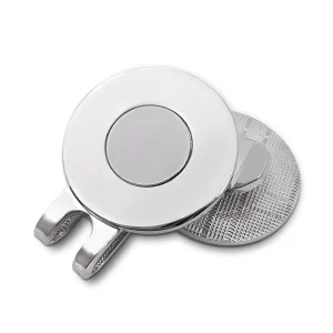Silver Colored Metal Golf Visor Caps Clips Magnetic Blank Golf Hat Clips Dia Iron Golf Ball Mark Holders