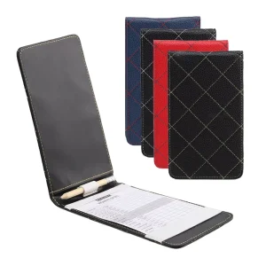 Simple Style Handmade Waterproof PU Leather Sports Entertainment Golf Scorecard Holder Custom Logo