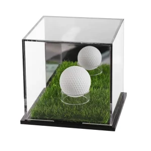 Single Acrylic Golf Ball Display Case Square Hole in One Case Holder for Souvenirs & Memorabilia Storage Boxes & Bins