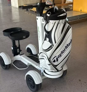 Single Seat Electric Golf Cart 4 Wheel Lithium Battery Motorized Mobility Scooter Mini Golf Trolley Caddy for Adults