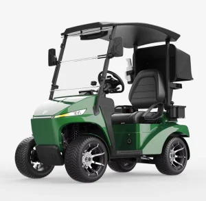Single Seat Electric Golf Cart PU Leather Seat Intelligent Steering Digital Display