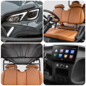 Six Seater Golf Carts Off Road Street Legal Vehicles Lithium 48V Electric 4+2 Carts Golf Legal Electric Golf Buggy Golf Carts