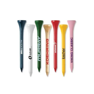Size Customized 42mm 54mm 70mm 83mm Colorful Bamboo Golf Tee with Logo Printing