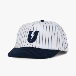 Skateboards Custom Two Tone Unstructured 6 Panel Short Brim Hat Pin Stripe Custom Embroidered Baseball Cap for Men