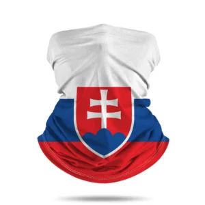 Slovakia Flag Pattern Face Cover Custom High Quality Tube Neck Gaiter for Sport Cycling Fishing Daily Accessories