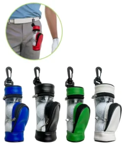 Small Assorted Color PU Pouch Bag for 3 Golf Balls and 3 Tees Golf Product