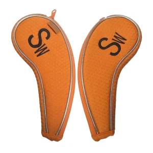Small Custom Order Accept Fancy Custom Embroidered Nylon Golf Iron Head Cover Set Novelty Embroidery Zipper Plush Club Headcover