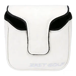 Small Custom Order Acceptable Embroidery Logo Magnetic Closure PU Leather Mallet Putter Headcover Golf Club Head Cover