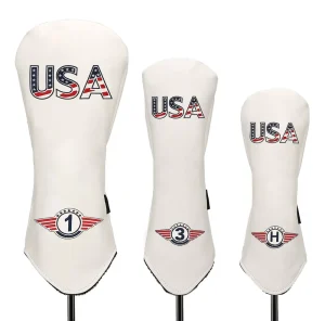 Small Custom Order Accepted Driver Fairway Wood Hybrid Blade Mallet Putter Headcover Set Customizable Black Golf Club Head Cover