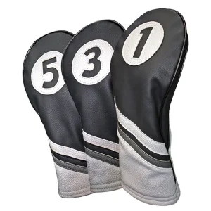 Small Custom Order Accepted Driver Fairway Wood Hybrid Blade Mallet Putter Headcover Set Customizable Black Golf Club Head Cover