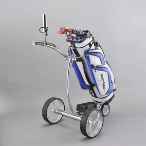 Small Size Stainless Steel Electric Golf Trolley with Motor Brake