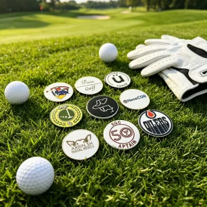 Soccer Copper Cool hot Sell oem Custom Logo Golf Ball Marker hat Clip Custom Golf Divot Tool bar Ball Poker Chip Necklace