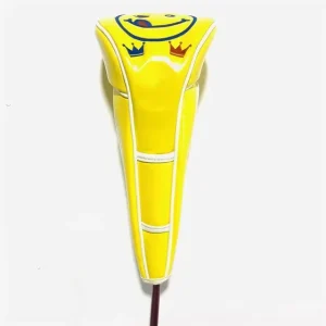 Soft Custom Embroidery Waterproof PU Leather Golf Club Head Covers for Driver Fairway Hybrid